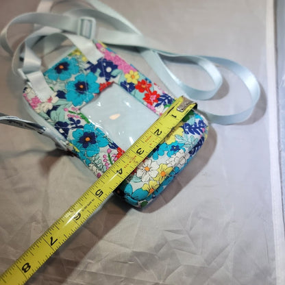 Vera Bradley Far out Floral Quilted Crossbody phone carry purse
