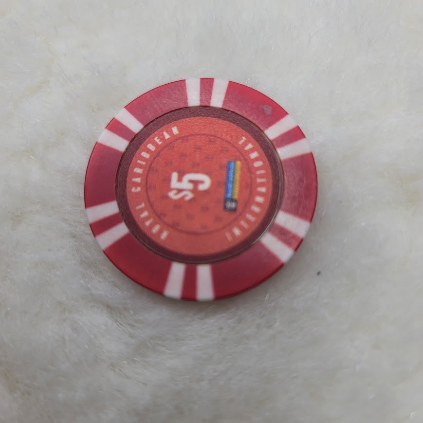 RCCL Misprint Casino Chip Royal Caribbean $5 Red Chip MisStruck