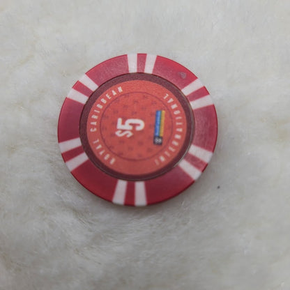 RCCL Misprint Casino Chip Royal Caribbean $5 Red Chip MisStruck