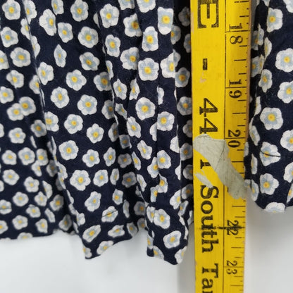 Halmode Petites SMocked Short Sleeve Floral Size 16 Dress shoulder pads PRAIRIE