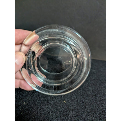 Vintage Etched Glass Mini Cheese/Butter Dome with Underplate