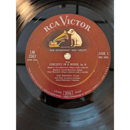 Vintage Rubinstein Rachmaninoff Grieg RCA Victor LM-2087 Red Seal Vinyl LP