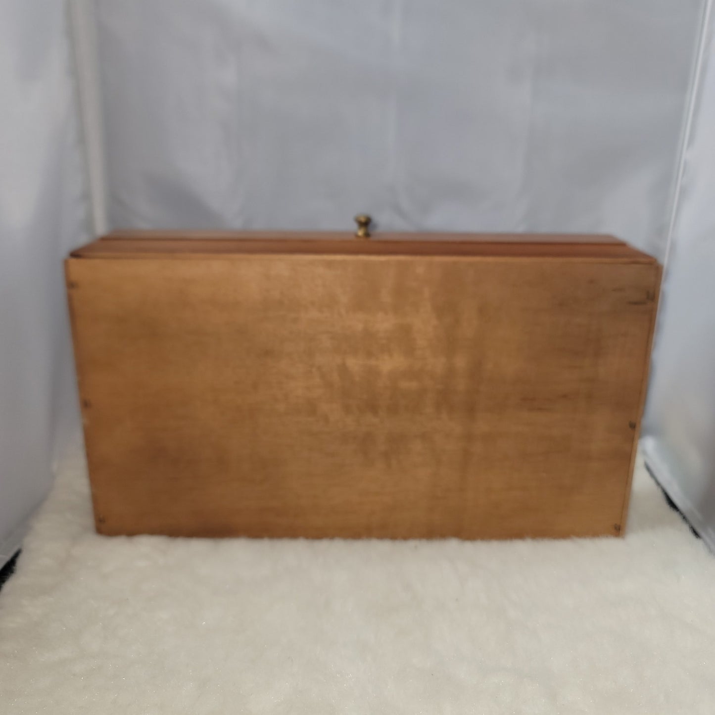Mid-Century Modern Solid Wood Valet Box Gentleman's Desk Organizer Vanity Jewels