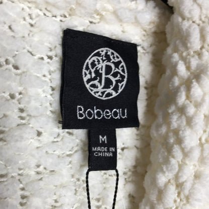 Bobeau Boucle Popcorn Draped Button Cardigan Pockets Loose fitting small NEW