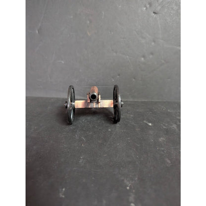 CIVIL WAR BRONZE BARREL NAPOLEON CANNON Copper color with black wheels moveable