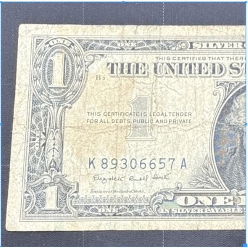 Paper Currency Bank Note USA Money $1 Series 1957 A Silver Certificate Blue Seal