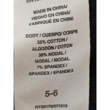 Splendid Girls Black Stretch Cotton Modal Ribbed Knit Leggings Size 5-6 NWT