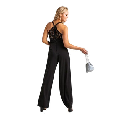 Row A Women Monique Lace Back Jumpsuit Spaghettis strap Size X-Large New