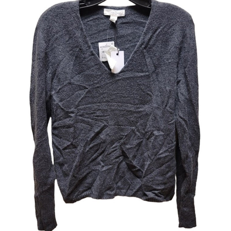 treasure & bond NEW Gray dark charcoal sweater Vneck long sleeve Size XS