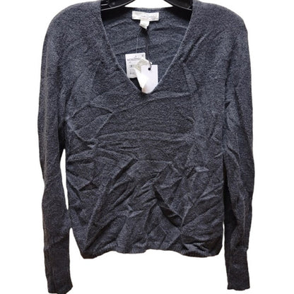 treasure & bond NEW Gray dark charcoal sweater Vneck long sleeve Size XS