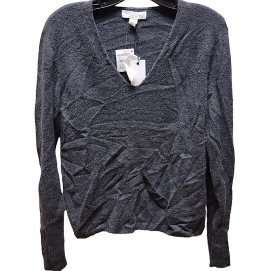 treasure & bond NEW Gray dark charcoal sweater Vneck long sleeve Size XS