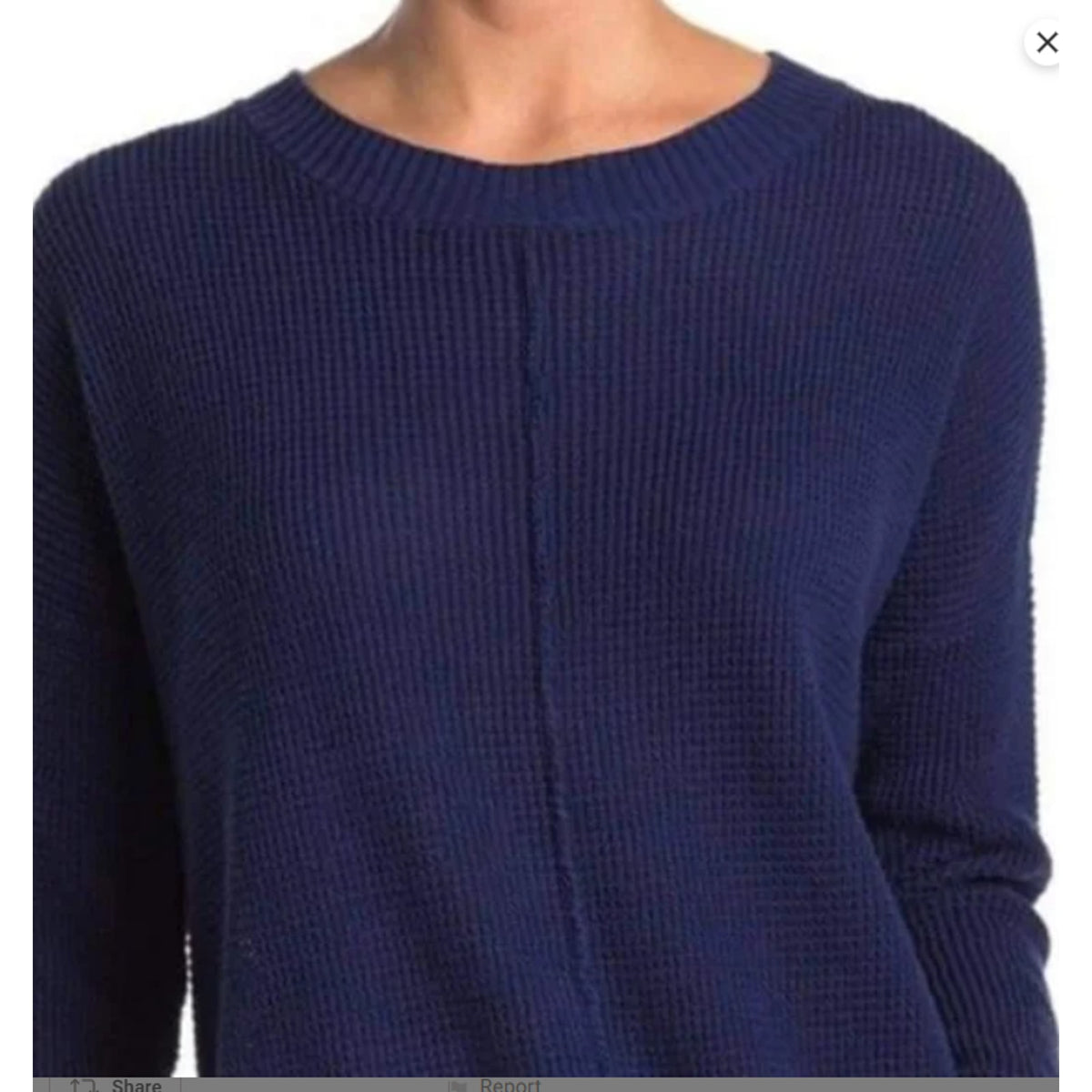 Sweet Romeo Navy Blue Knit Crewneck Sweater medium NWT Crew Long sleeve NEW