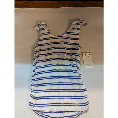 Harper Canyon Girls Blue Striped Sleeveless Tank Top Size Small 7-8 NWT