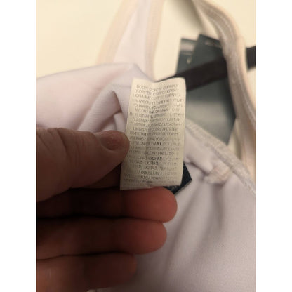 NEW Lauren Ralph Lauren White One Piece Swimsuit Size 4 ruched flattering front