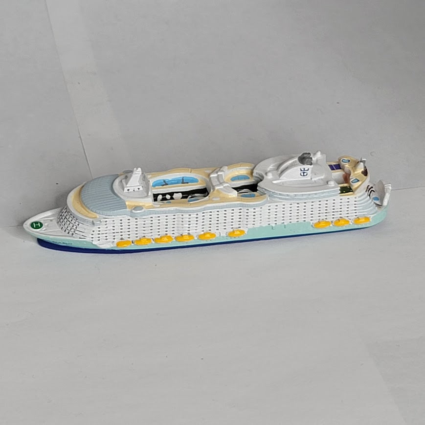 Royal Caribbean ALLURE Seas MINIATURE 6" Cruise Ship Boat Model Cake topper NEW