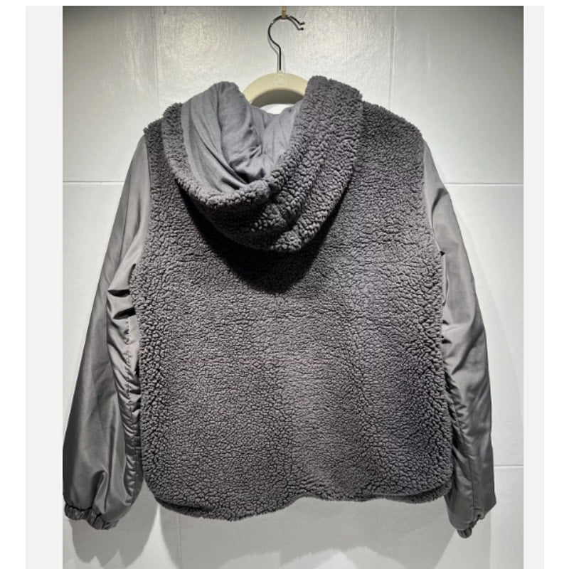 Z by Zella NEW Fleece Hooded Full zip Jacket pOckets Charcoal Gray Size XS NEw