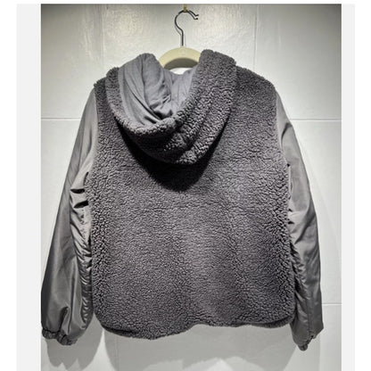 Z by Zella NEW Fleece Hooded Full zip Jacket pOckets Charcoal Gray Size XS NEw