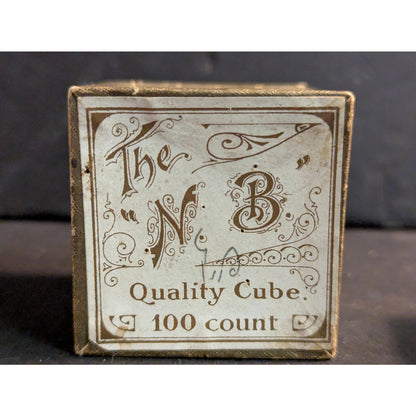 Vintage Neuss Brothers Glass Head Pins Cube Boxes Lot Antique Sewing Ephemera
