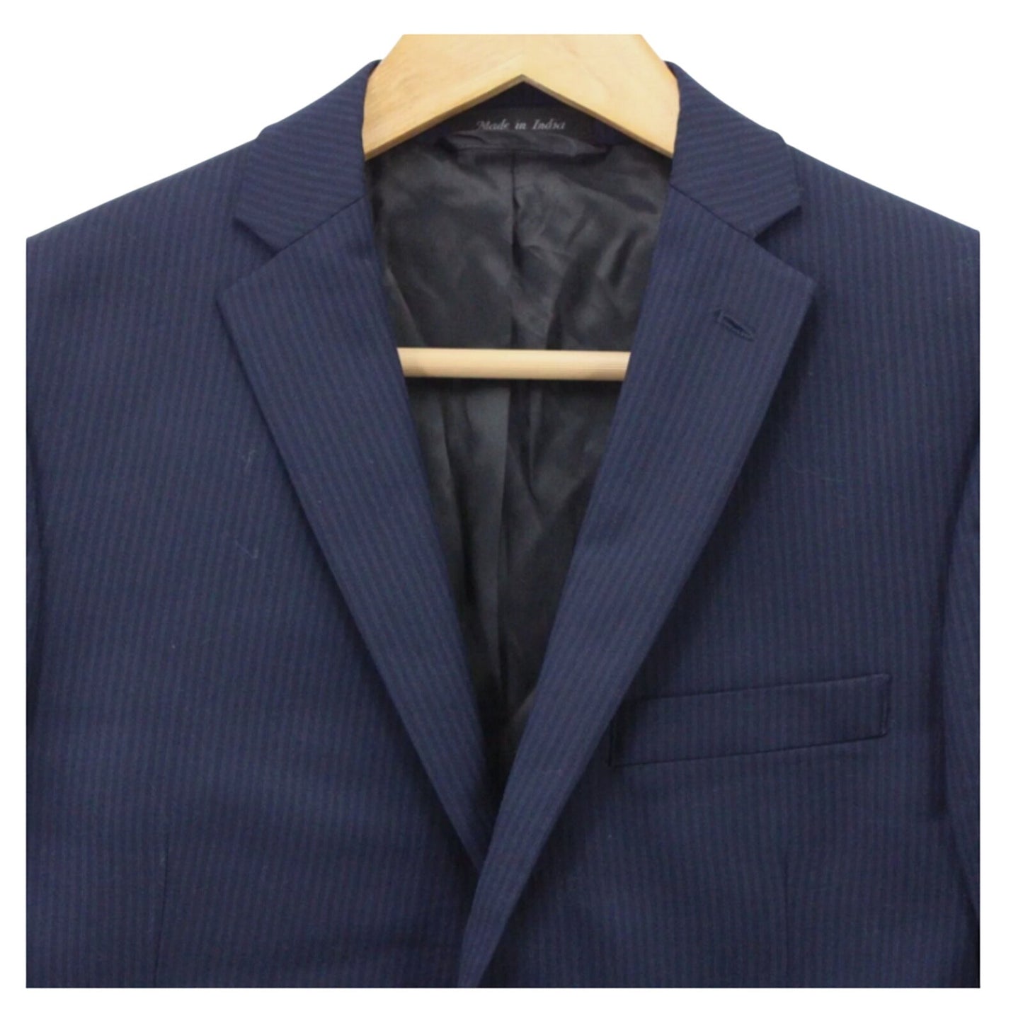 Hart Schaffner Marx Wool Blazer Jacket Kid Boy Navy Blue striped Lined Size 14