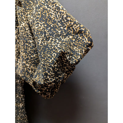 Topshop Gold & Black Smocked Off-the-Shoulder Mini Dress Size 2 NEW Summer