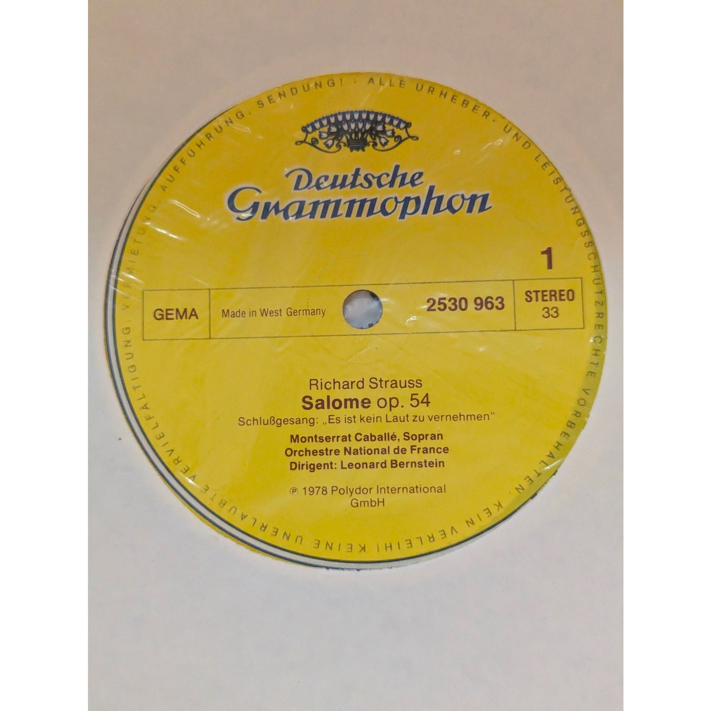 Vintage Richard Strauss Salome Gwyneth Jones Deutsche Grammophon Vinyl LP