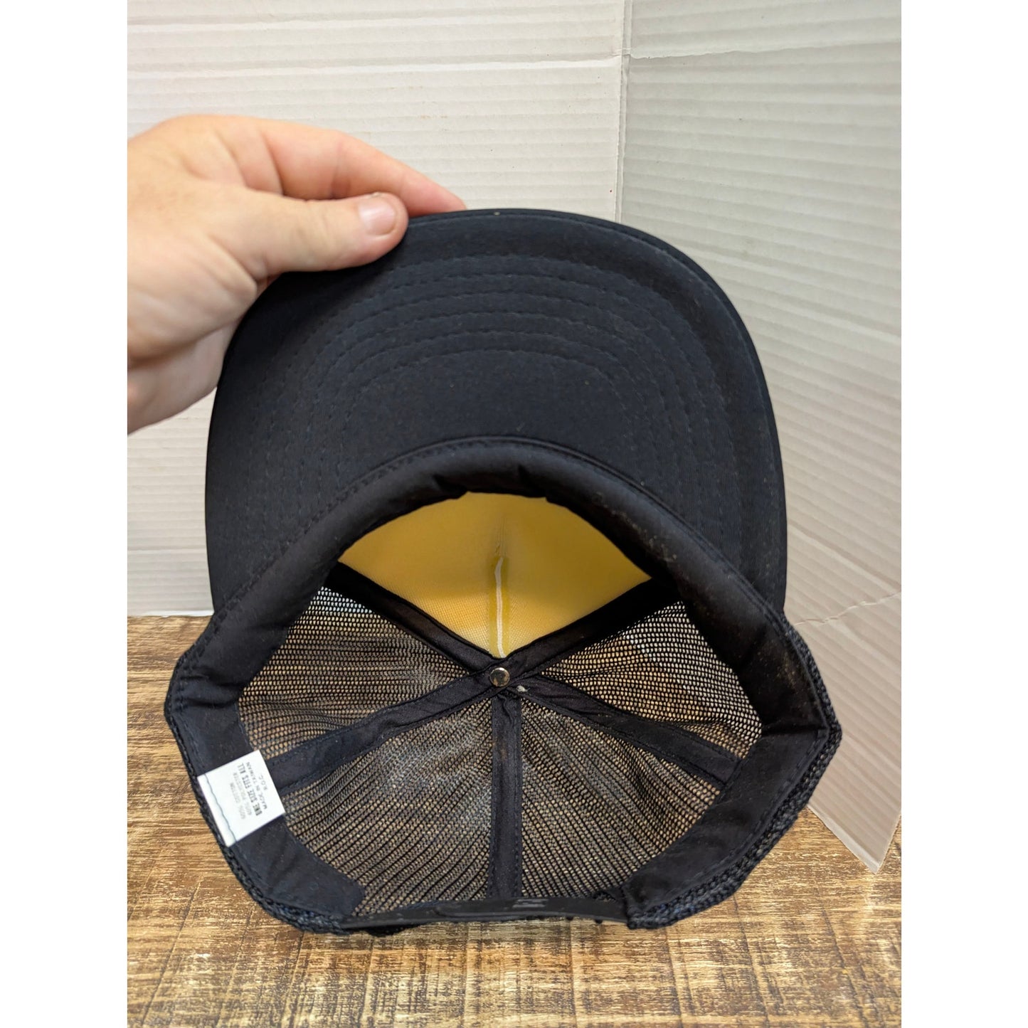 Vintage Goat Hill Reunion Black White Trucker Snapback Baseball Cap Hat Y2K