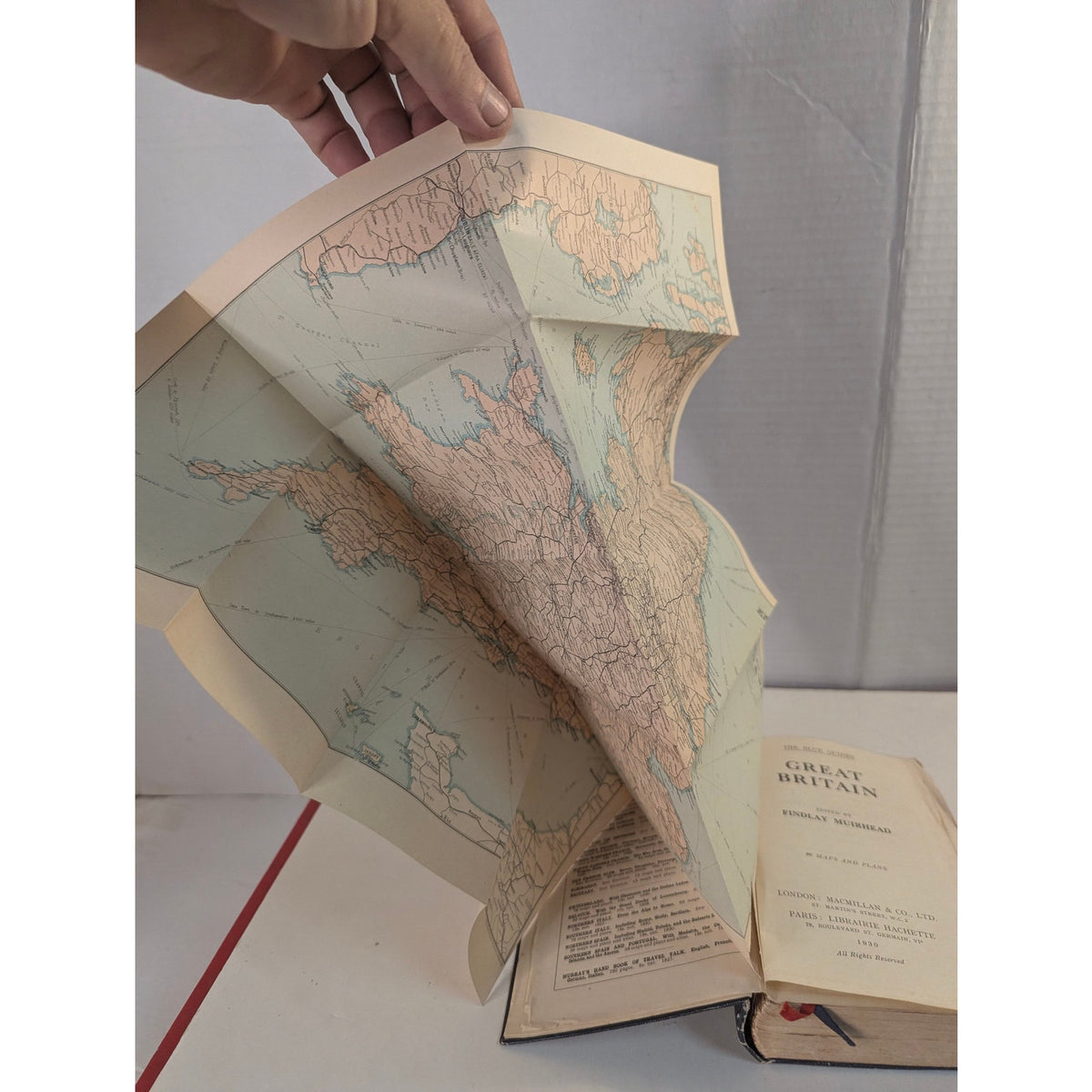 Antique 1930 The Blue Guides Great Britain Findlay Muirhead Travel Book Maps