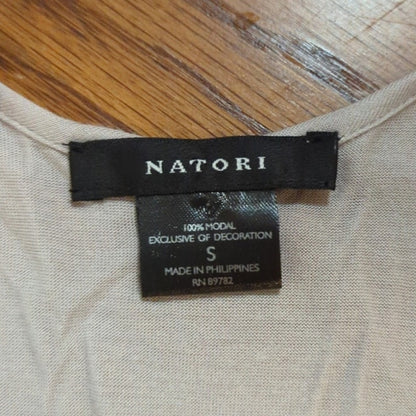 Natori Taupe Scoop Neck Lounge Tank Top Size Small NEW Activewear Casual
