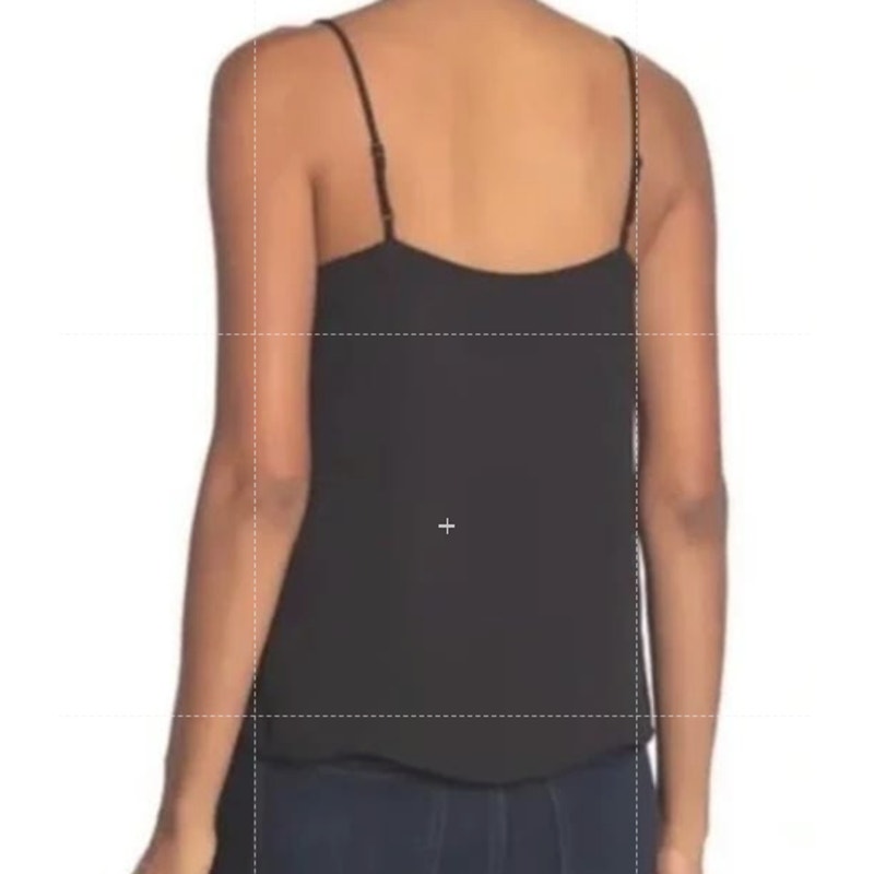 Socialite Lace Trim V-Neck Lined Camisole Size XL/Extra Large in Black NWT