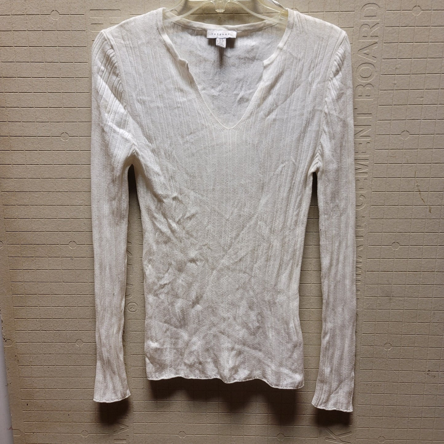 Topshop long sleeve sweater US14 sweater Pullover cream