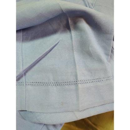 Emma James 4P Flat Front Side Zip No pockets Linen Pants High Waist Hem detail