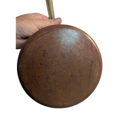 Vintage Paul Revere Limited Copper 2 Qt Saucepan Pot with Lid 6.5" Brass Handle