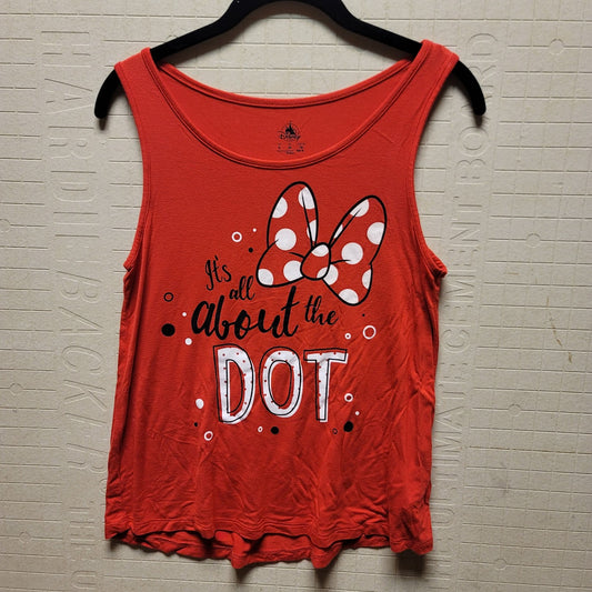 Disney Parks Red Tank Top T-Shirt Size Small Womens Minnie mouse Ears Sleeveless