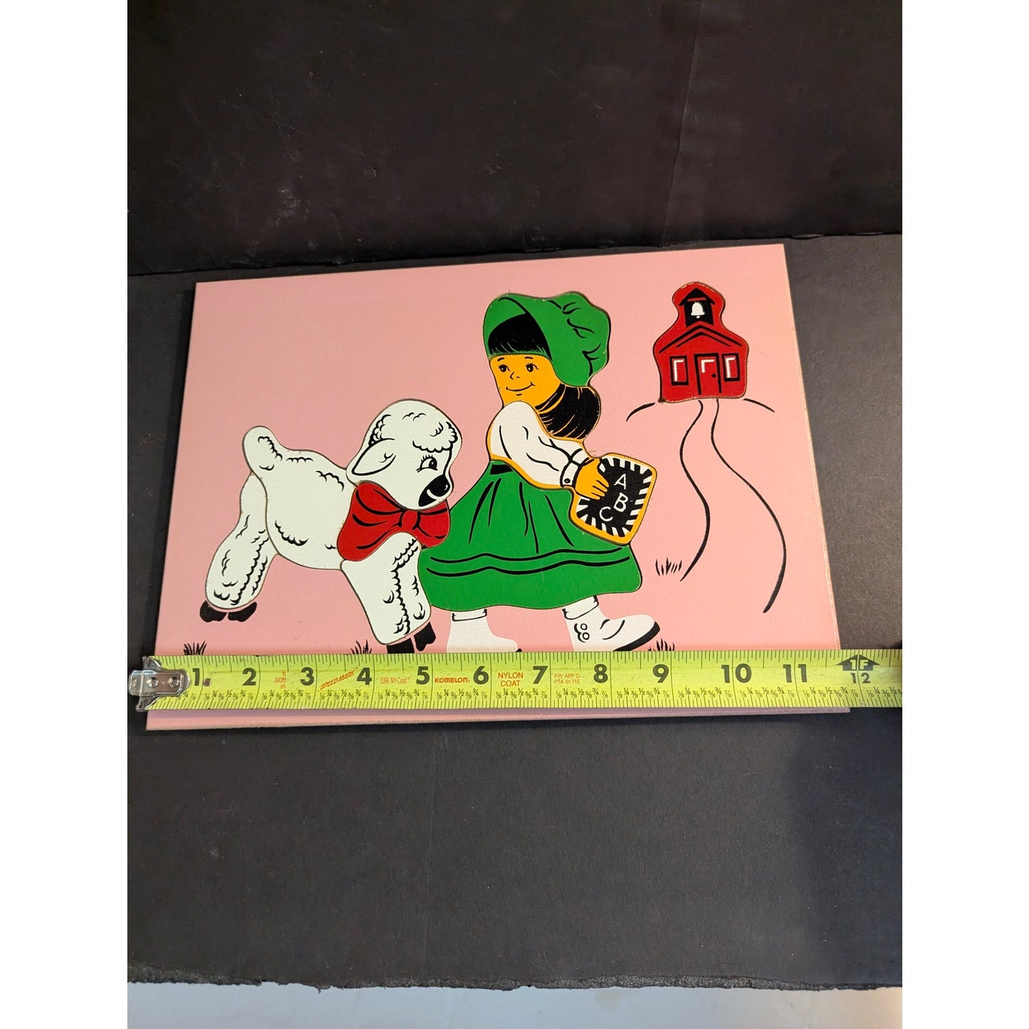 Vintage 1980 The Judy Company Mary Had a Little Lamb Wooden Inlay Puzzle J061001