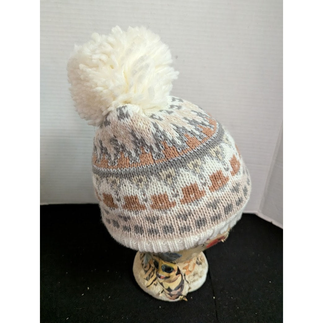 Vince Camuto One size knit beanie ski apris cap winter pompom hat