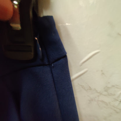 Antonio Melani Royal Blue Wool Blend Side Zip Trousers Career Minimalist Slim 2