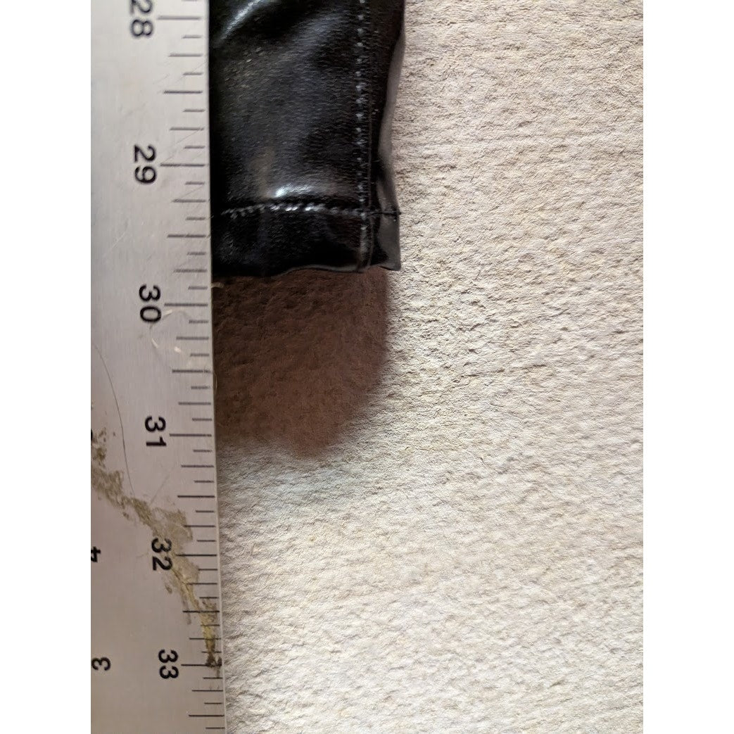 BlankNYC Size 25 Faux Vegan Leather Black pants Leggins back slit bodycon shiny