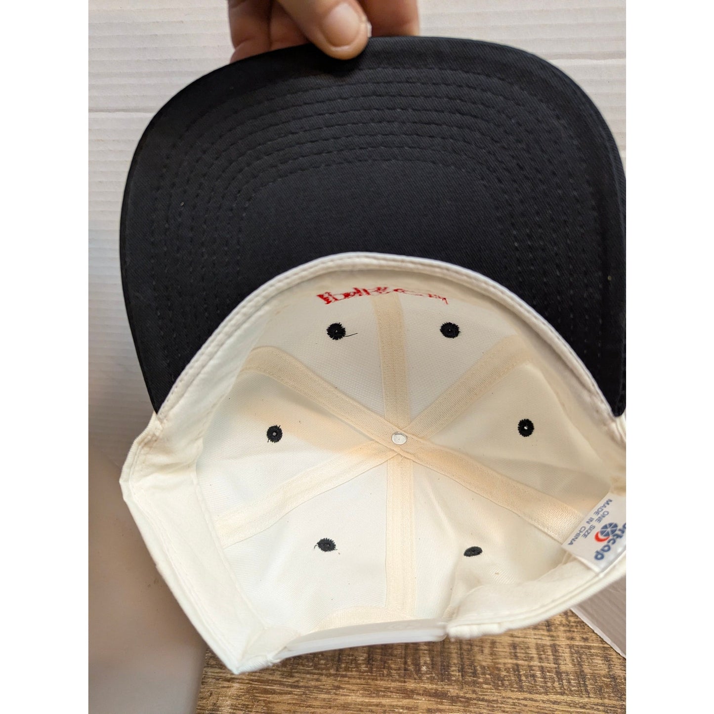 Vintage PBSJ White Gray Snapback Baseball Cap Hat Retro Y2K