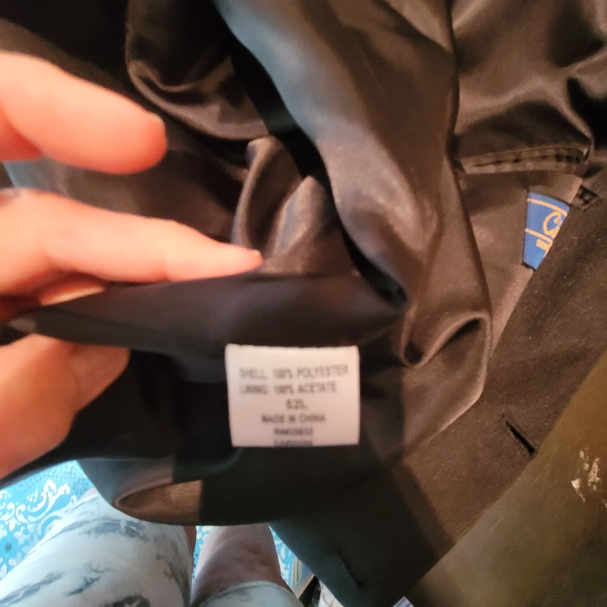 Circle S Black Western Cowboy Blazer Sport Coat with Pointed Yoke Details 52L