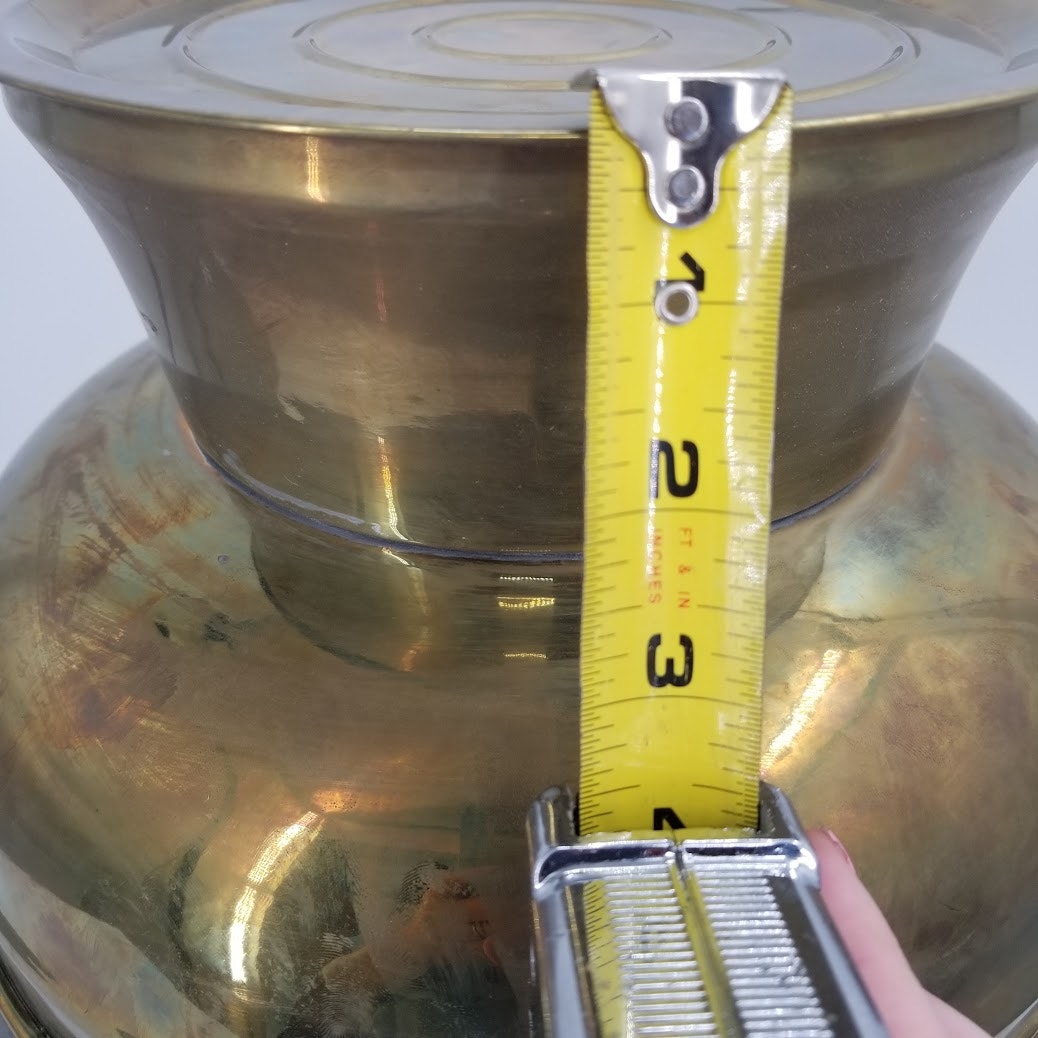 Vintage Chinese Mongolian Firepot Brass Hot Pot Chimney Chafing Dish 37"
