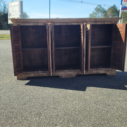 Secondhand Sandies: Vintage Rustic Shutter Door Sideboard Buffet Solid Wood Console Large