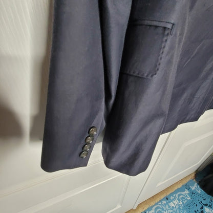 J.Crew Ludlow Men's Navy Blue Cotton-Wool Pick Stitch 2 Button Blazer Jacket 42R