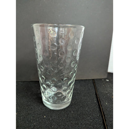 Vintage Mid-Century Bubble Anchor Hocking Clear Glass Tumblers Highball Set of 8