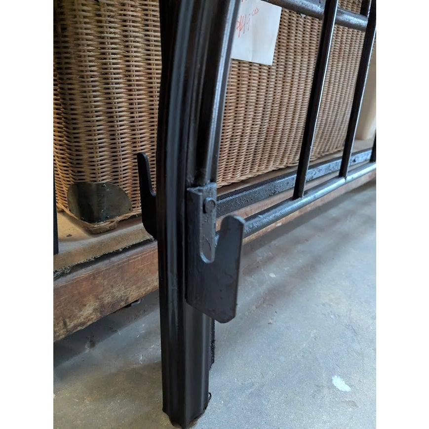 SECONDHAND SANDIES: Antique Metal Bed Arched top headboard footboard