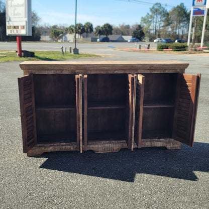Secondhand Sandies: Vintage Rustic Shutter Door Sideboard Buffet Solid Wood Console Large