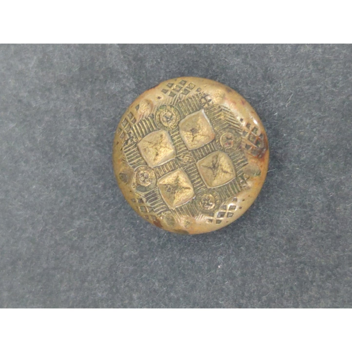 LOT D of 10 Antique Vintage Victorian Brass Mixed Materials Buttons ESTATE FIND