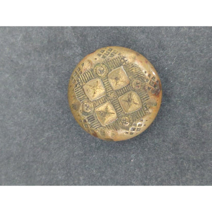 LOT D of 10 Antique Vintage Victorian Brass Mixed Materials Buttons ESTATE FIND