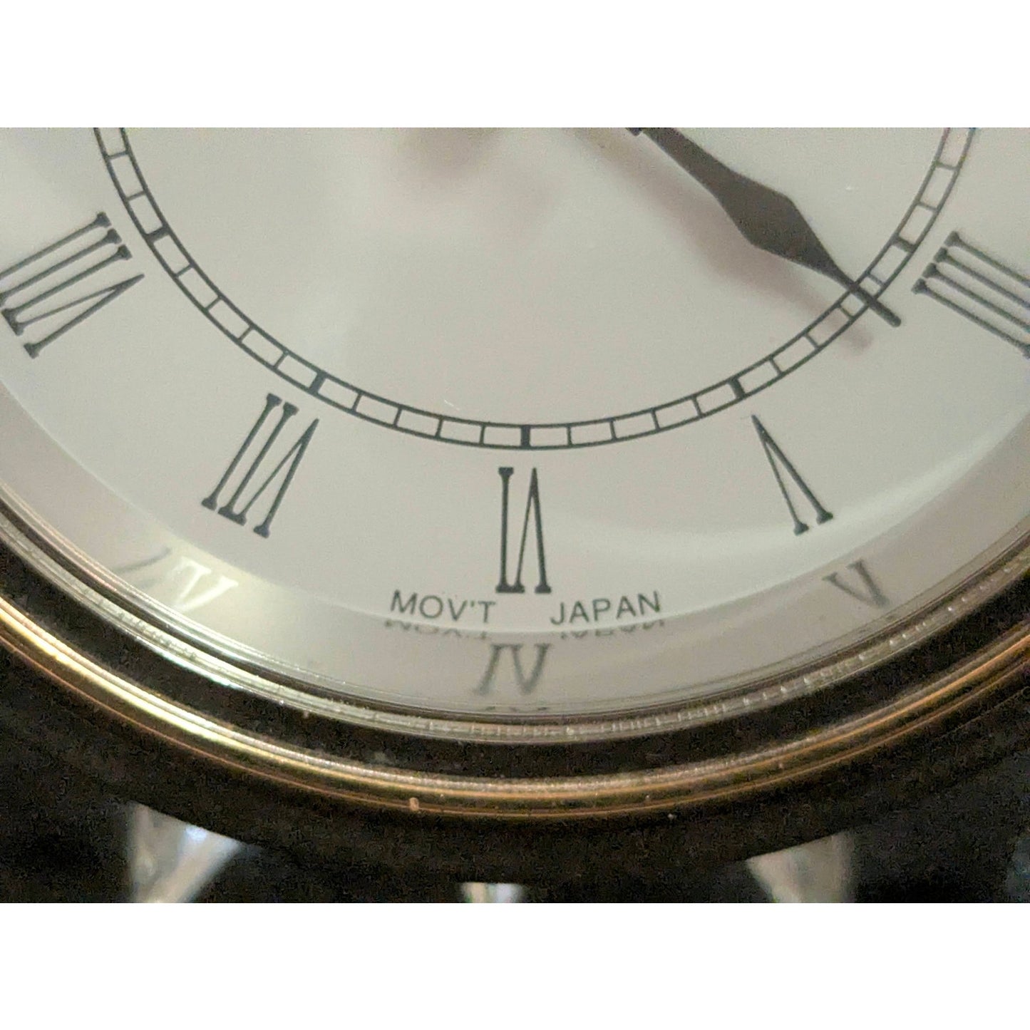 Vintage Waterford Crystal Grecian Desk Clock Roman Numerals Quartz