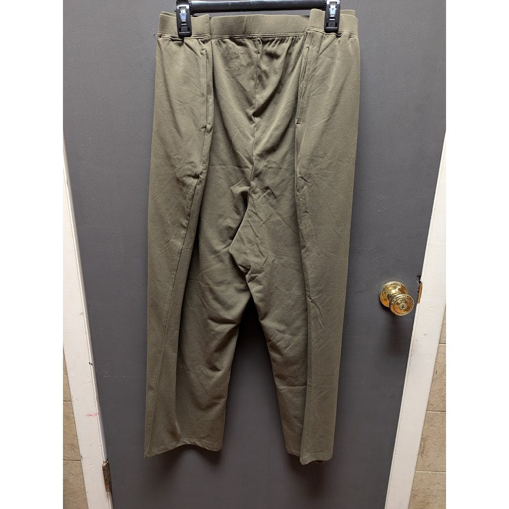 Catherines Suprema Collection Olive Green Pull-On Pants Size 3XWP