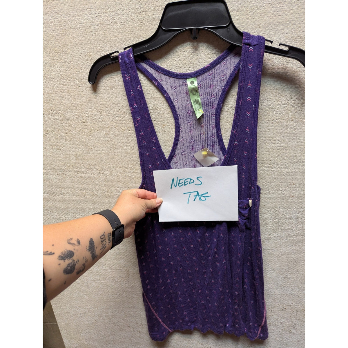 Honeydew Navy Floral Tank Racerback Pocket Top Lace Trim Sleeveless Pj's Medium